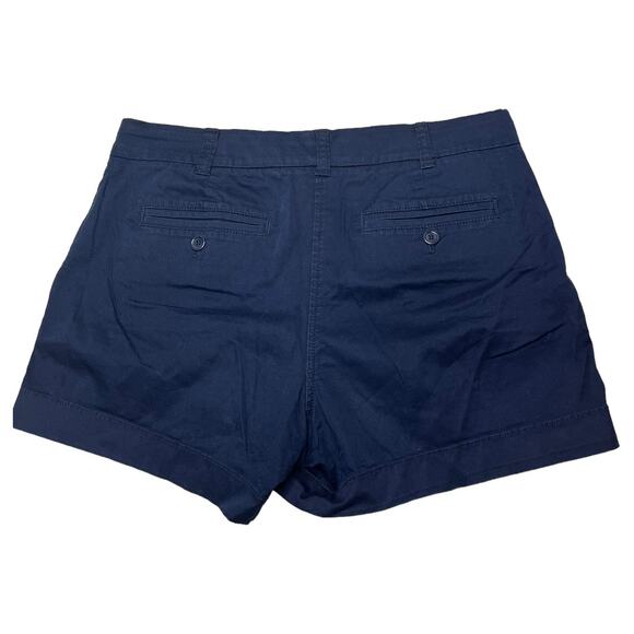J.Crew Chino navy blue flat pocket shorts size 6 - Picture 2 of 4